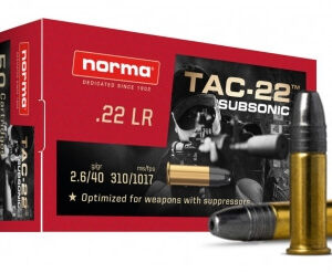 Norma TAC-22 Subsonic .22LR 40gr
